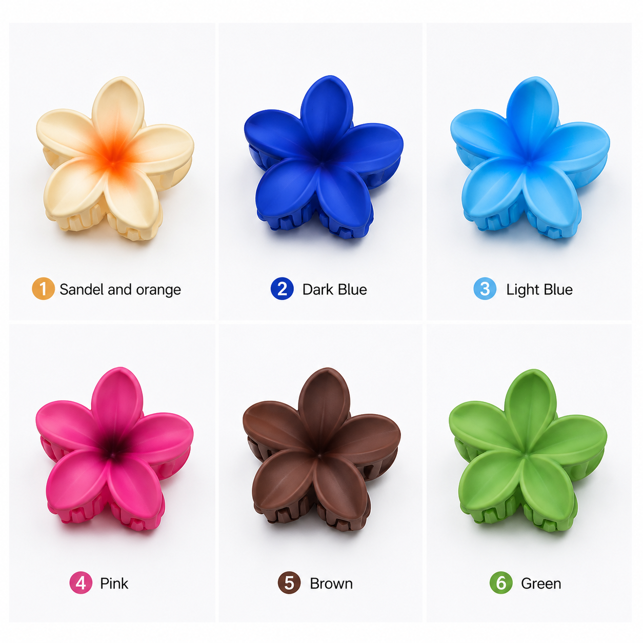 Mat finishing flower clip
