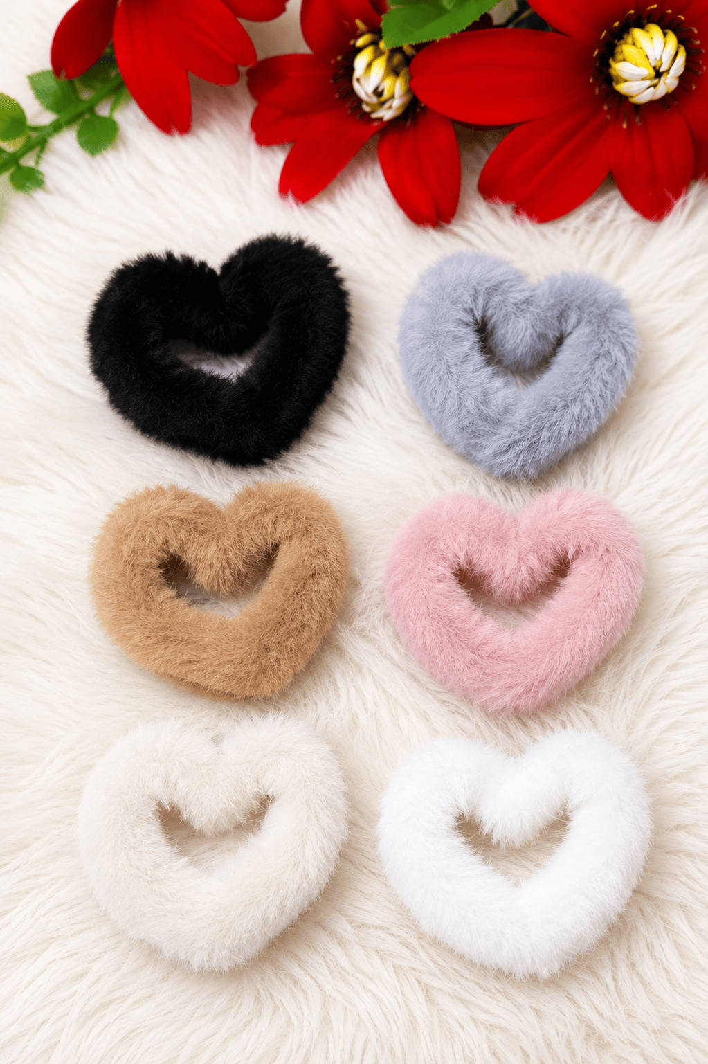 Hear shape fur clip
